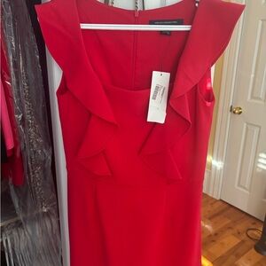 French Connection Vibrant Red Midi Dress